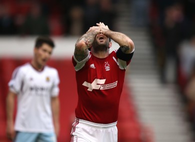 Andy Reid: injured again on his first start following hernia op.