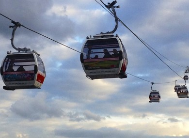 The Emirates cable car in London.