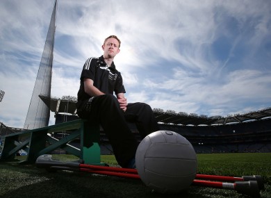 Injured Kingdom star Colm Cooper at Croke Park yesterday.