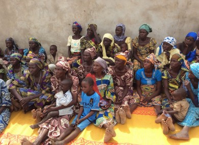 Women who survived a Boko haram attack in January of this year in Yola, Nigeria
