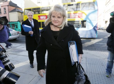 Angela Kerins arriving at Leinster House in February.
