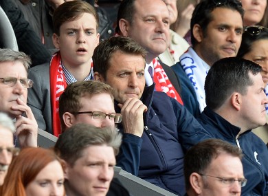Tim Sherwood: chose to sit in the stands for Liverpool game.