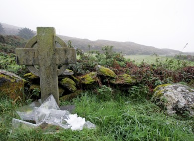 The memorial heaqdstone to Sophie Toscan du Plantier outside Toormoor on the Mizen Peninsula in West Cork.