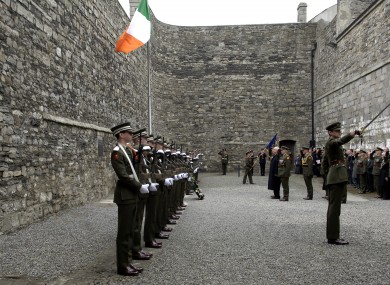 Kilmainham Gaol during the 90-year commemorations of the Rising.