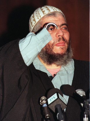 Islamic preacher Abu Hamza al Misary in 2003