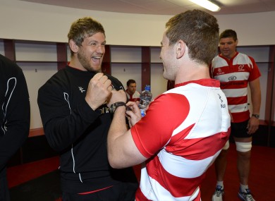 Chris Henry and Paddy Jackson can't believe how plush their new changing rooms are.