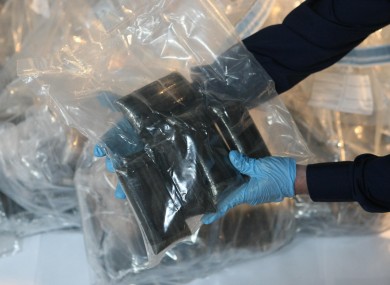 File photo of herbal cannabis and cannabis resin seized by gardaÃ