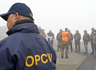 U.N. inspectors of the Organization for the Prohibition of Chemical Weapons, OPCW, pictured here after a training session in Germany.