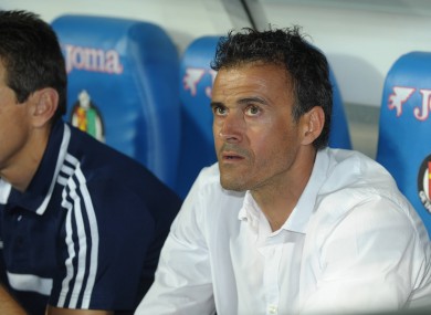 Luis Enrique on the Celta Vigo bench.