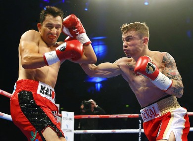 Frampton in action against Hugo Cazares back in April.
