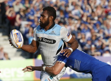 Leone Nakarawa carries the ball in his inimitable style.