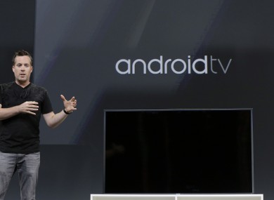 David Burke, director of engineering at Android, unveils Android TV.