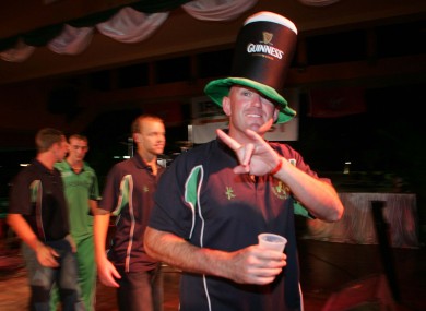 Jeremy Bray enjoying a refreshing drink in the West Indies back in 2007.