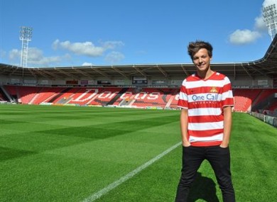 Louis Tomlinson lined out for the Doncaster reserves in February.