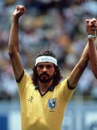 The great Socrates played against Ireland in 1982.