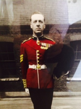 An undated image of the man wearing some of the medals which were stolen