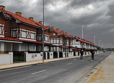 Empty town on Spain's Camino.