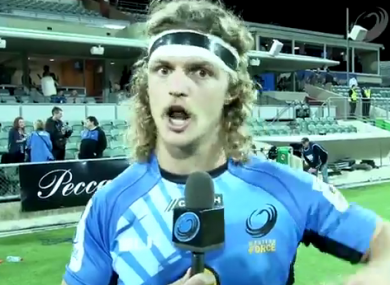 Nick Cummins was away for his try 'quicker than a bride's nighties'.
