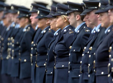 File photo dated 27 May 2004: Newly-graduated gardaí waiting to receive their diplomas at Templemore, Co Tipperary.