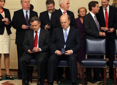 Brendan Howlin and Michael Noonan are sitting comfortably, but what about those behind them?