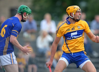 Peter Duggan celebrates Clare's second goal.