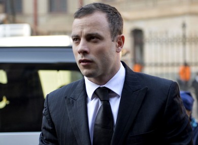 Oscar Pistroius arrives at court in Pretoria earlier this week.