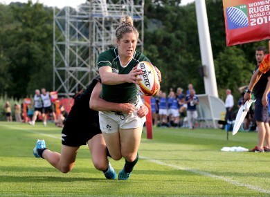 Miller dives over for a superb try against New Zealand.