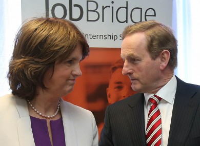 Tánaiste Joan Burton and Taoiseach Enda Kenny
