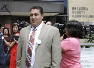 David Barajas outside the courthouse.