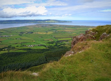 The cliffs near the summit of Binevenagh Mountain in Co. Derry