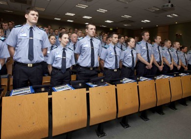 The 100 new garda recruits at Templemore earlier this month.