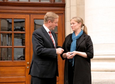 Taoiseach Enda Kenny with Maíria Cahill at Government Buildings last week.