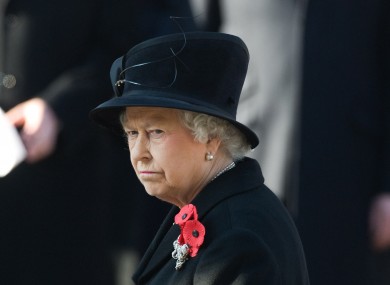 Queen Elizabeth ll attends the Remembrance Day Ceremony at the Cenotaph in London on November 13, 2011.