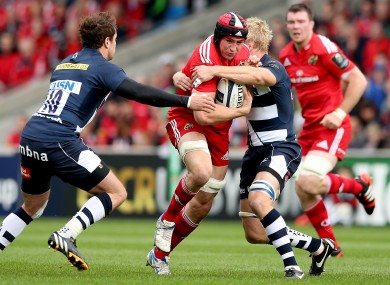 O'Donnell surges into contact at the AJ Bell Stadium last weekend.