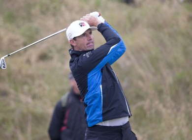 Padraig Harrington on the second hole during round two of the Alfred Dunhill Links Championship at Kingsbarns Golf course.