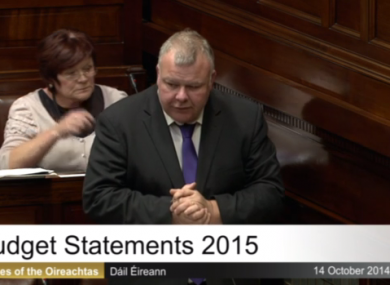 Michael Fitzmaurice delivering his maiden speech in the Dáil on Tuesday evening
