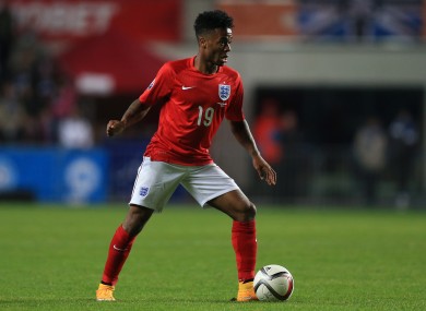 England's Raheem Sterling pictured during last night's UEFA Euro 2016 Qualifying match.