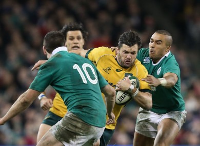 Ashley-Cooper is tackled by Simon Zebo in Dublin last month.