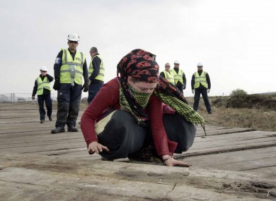 A Shell to Sea protester pictured in Ballinaboy in 2011.