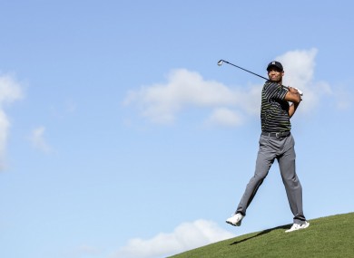 Woods: 11 shots adrift of first-round leader Jordan Spieth.