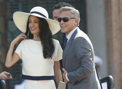 George and Amal Clooney at their civil marriage ceremony last year