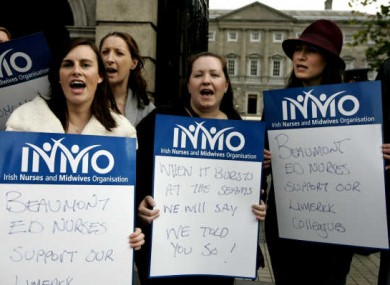 Members of the INMO protesting in 2011