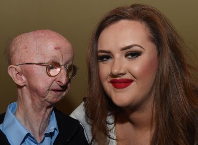 Alan Barnes with fundraiser Katie Cutler.