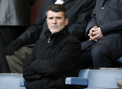 Roy Keane pictured in the stands at the recent Burnley-West Brom game.
