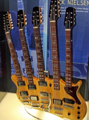 Rick Nielson's five neck Hamer guitar.
