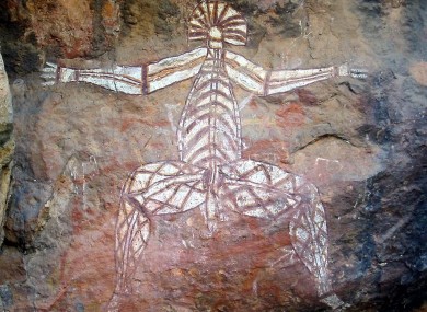 Authentic Australian aboriginal rock art from Kakadu National Park