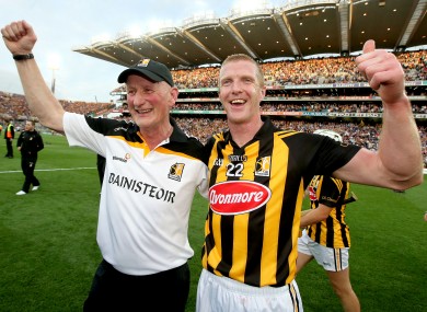 Brian Cody and Henry Shefflin celebrating after last year's All-Ireland final win.