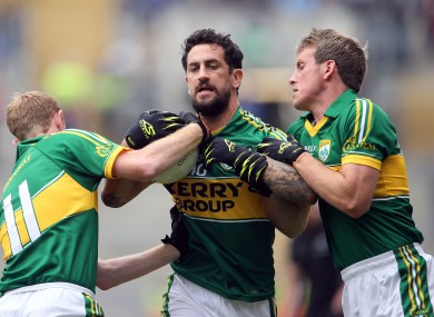 Paul Galvin with Kerry teammates Colm Cooper and Donnchadh Walsh.