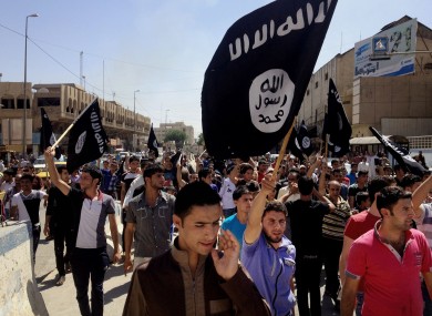 File photo of a pro-IS march.