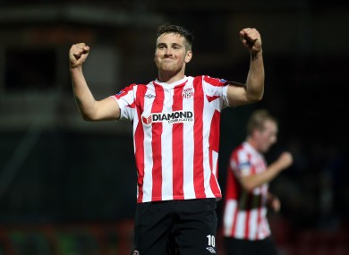 Derry's Patrick McEleney turned in a man-of-the-match display.